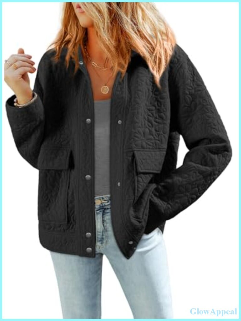 Warm Winter Long Sleeve Jacquard Button Up Casual Jacket